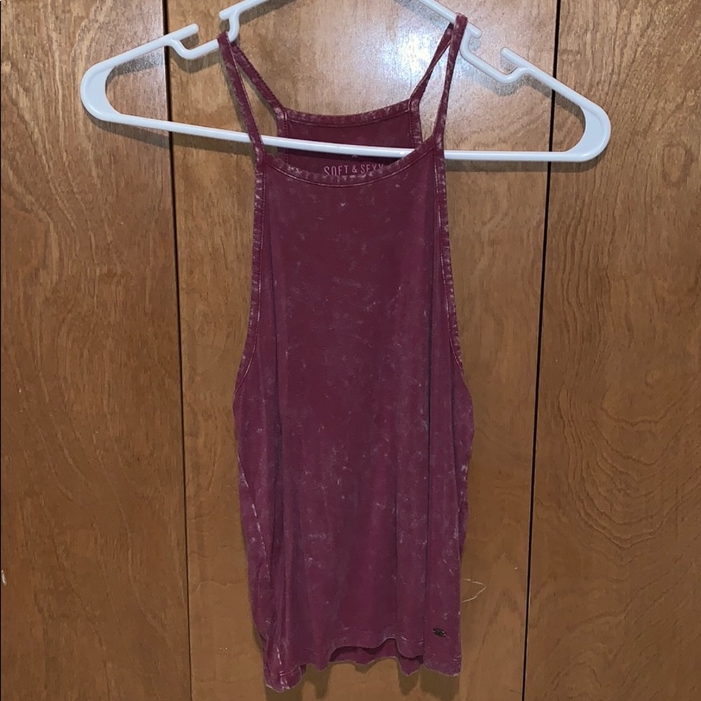 Maroon Crop Top